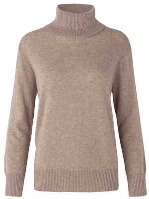 Rosemunde Uld & Kashmir Turtleneck Pullover, Sand Melange